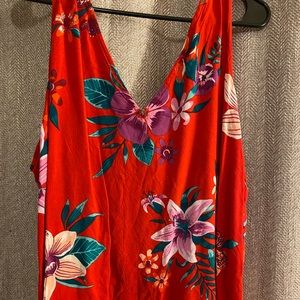Tank top red floral